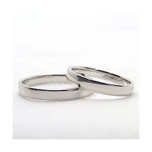 結婚指輪 平打ち 3mm幅 マリッジリング ホワイトゴールドK10 ペアリング 2本セット 受注 爆買の画像