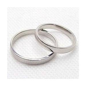 結婚指輪 平打ち 3mm ペアリング マリッジリング 10金 ホワイトゴールドK10 カップル 安い 注文製作 プレゼント ギフト 受注 爆買の画像