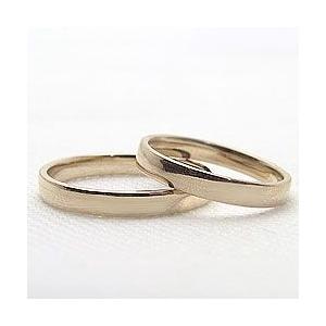 結婚指輪 平打ち 3mm ペアリング マリッジリング イエローゴールドK10 カップル 安い 注文製作 プレゼント ギフト 受注 爆買の画像