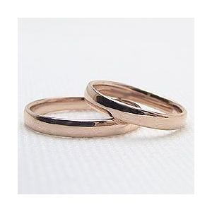 結婚指輪 平甲丸 3mmペアリング ピンクゴールドK10 マリッジリング 10金 カップル 安い 注文製作 プレゼント ギフト 受注 爆買の画像