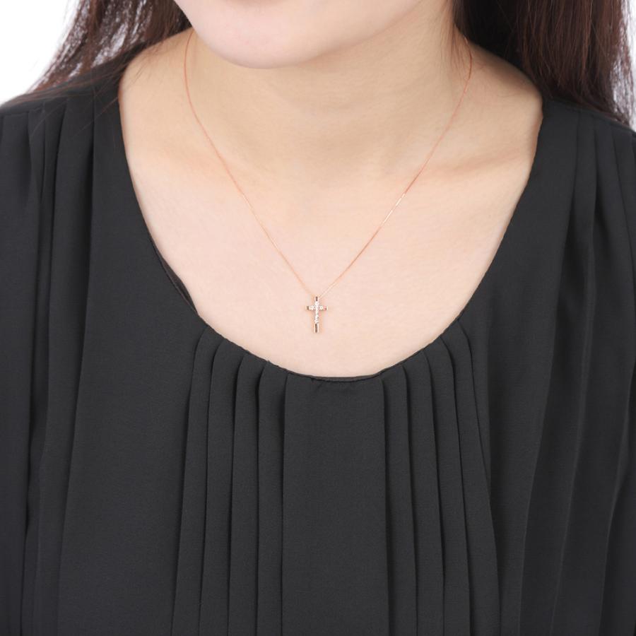 ネックレス クロス ダイヤモンド ネックレス ホワイトゴールドK18 十字架ペンダント 7ストーン 18金 レディース 注文製作 プレゼント ギフト 受注 爆買_3