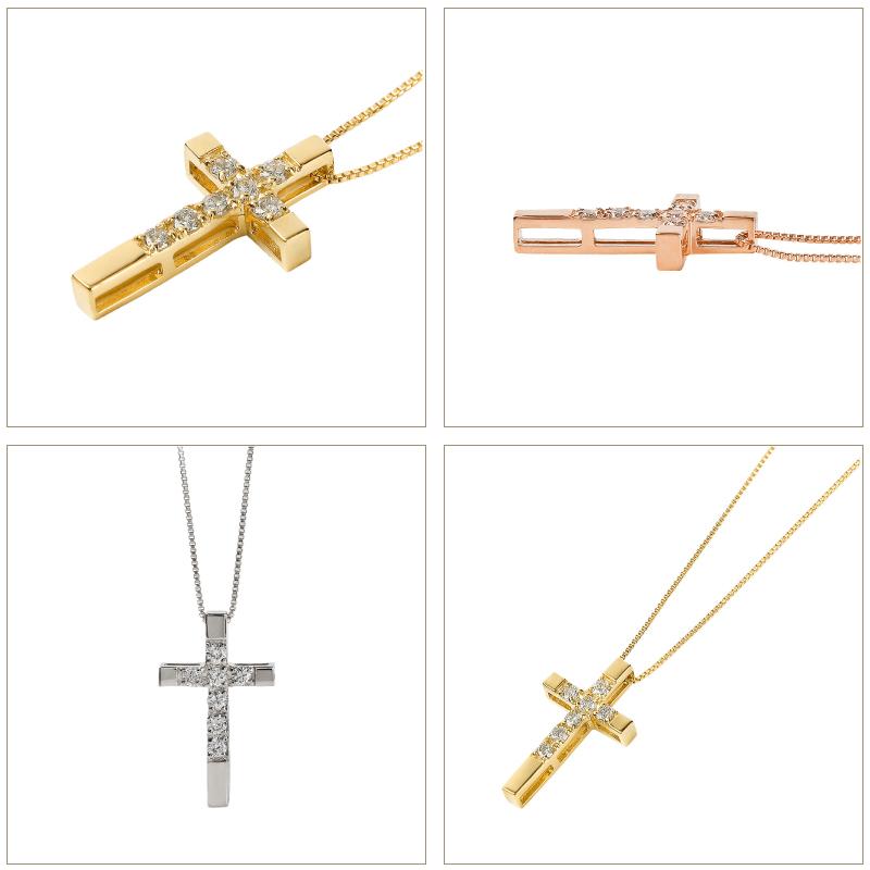 ネックレス クロス ダイヤモンド ネックレス ホワイトゴールドK18 十字架ペンダント 7ストーン 18金 レディース 注文製作 プレゼント ギフト 受注 爆買_5