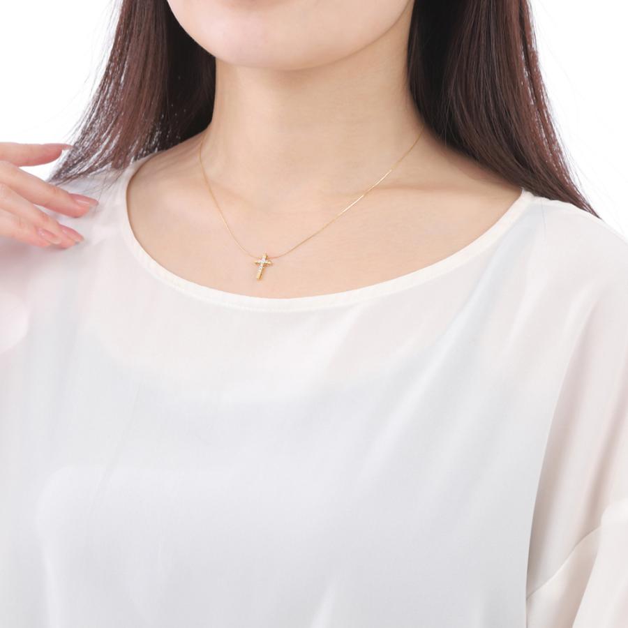 ネックレス クロス ダイヤモンド ネックレス ホワイトゴールドK18 十字架ペンダント 7ストーン 18金 レディース 注文製作 プレゼント ギフト 受注 爆買_6