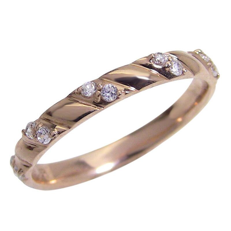 Jewelry i ダイヤモンドリング ピンクゴールドK10 レディースリング  