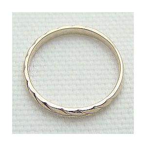 メンズリング ひねりデザイン メンズリング 18金 ゴールド イエローゴールドK18 K18YG シンプルデザイン ひねり 男性用 指輪 Men's 受注 爆買の画像