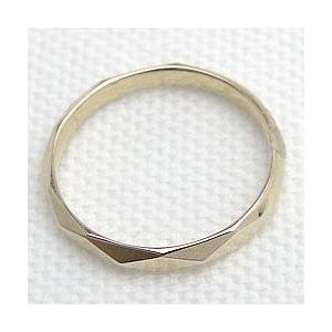 メンズリング ひし形カット 18金 メンズ リング イエローゴールドK18 ゴールド ひし形 ひし形デザイン Men's Ring K18YG 男性用 受注 爆買の画像
