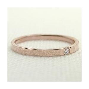 メンズリング ダイヤモンド リング 一粒ダイヤモンド メンズリング ピンクゴールドK18 K18PG ゴールド 18金 ストレート 一石ダイヤ 指輪 男性用 受注 爆買の画像