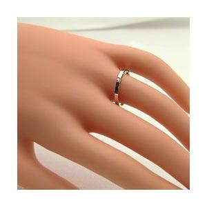 メンズリング ダイヤモンド リング 一粒ダイヤモンド メンズリング ピンクゴールドK18 K18PG ゴールド 18金 ストレート 一石ダイヤ 指輪 男性用 受注 爆買の画像