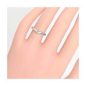 Jewelry i（ジュエリーアイ） Vラインリング ホワイトゴールドK10 指輪 