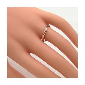メンズ リング メンズリング Vライン ピンクゴールドK18 ゴールド 18金 Vライン Men's 男性用 K18PG ピンクゴールド 指輪 ピンキーリング 受注 爆買の画像