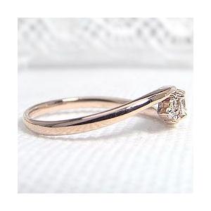 指輪 レディース ピンキーリング セブンストーン ダイヤモンド リング 0.16ct ピンクゴールドK18 指輪 注文製作 プレゼント ギフト 受注 爆買の画像