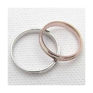 結婚指輪 クロス ペアリング ピンクゴールドK10 ホワイトゴールドK10 十字架 マリッジリング カップル 安い 注文製作 プレゼント ギフト 受注 爆買の画像