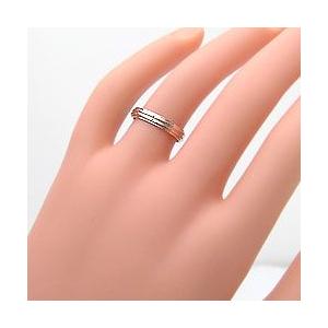 結婚指輪 クロス ペアリング ピンクゴールドK10 ホワイトゴールドK10 十字架 マリッジリング カップル 安い 注文製作 プレゼント ギフト 受注 爆買の画像
