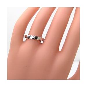 結婚指輪 クロス ペアリング ピンクゴールドK10 ホワイトゴールドK10 十字架 マリッジリング カップル 安い 注文製作 プレゼント ギフト 受注 爆買の画像