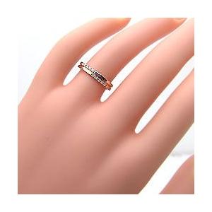 結婚指輪 クロスペアリング ダイヤモンド マリッジリング ピンクゴールドK10 カップル 安い 注文製作 プレゼント ギフト 受注 爆買の画像