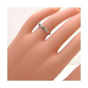 クロス 結婚指輪 マリッジリング ホワイトゴールドK10 ペアリング 十字架 2本セット 受注 爆買の画像