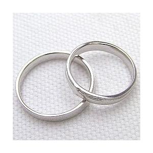 結婚指輪 クロス ペアリング ホワイトゴールドK10 マリッジリング 10金 カップル 安い 注文製作 プレゼント ギフト 受注 爆買の画像