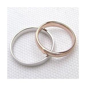 クロス 結婚指輪 ピンクゴールドK10 ホワイトゴールドK10 ペアリング 十字架 マリッジリング 10金 カップル 安い 注文製作 プレゼント ギフト 受注 爆買の画像