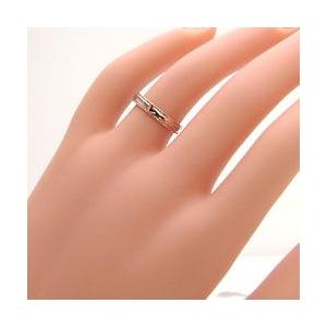 クロス 結婚指輪 ピンクゴールドK10 ホワイトゴールドK10 ペアリング 十字架 マリッジリング 10金 カップル 安い 注文製作 プレゼント ギフト 受注 爆買の画像