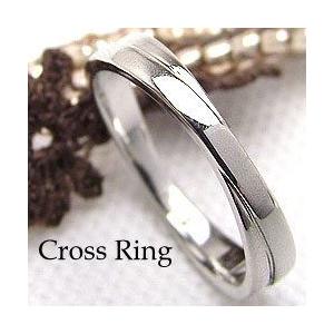 Jewelry i クロスリング ホワイトゴールドK18 K18WG ピンキーリング