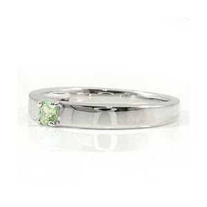 指輪 レディース ピンキーリング ペリドットリング  8月誕生石 ホワイトゴールドK18 ピンキーリング 注文製作 プレゼント ギフト 受注 爆買の画像