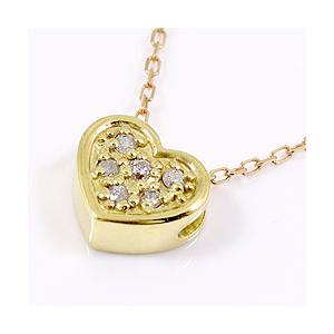 Jewelry i（ジュエリーアイ） ダイヤモンド ハート ネックレス 10金 