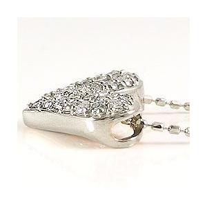 プラチナ ハート ネックレス パヴェ ダイヤモンド ネックレス プラチナ 0.30ct Pt900 Pt850 レディース 注文製作 プレゼント ギフト 受注 爆買の画像