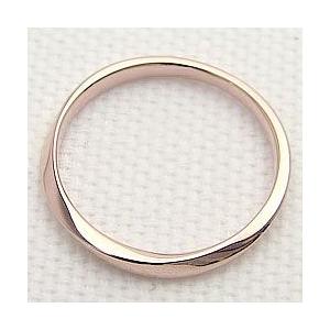 メンズ リング ゴールド メンズリング ゴールド ピンクゴールドK18 K18 18金 メンズリング Men'男性用 K18PG 指輪 シンプルライン 贈り物 男性 受注 爆買の画像