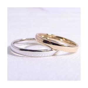 結婚指輪 平甲丸 2.5mm 3mm幅 ペアリング イエローゴールドK10 ホワイトゴールドK10 マリッジリング 10金 カップル 安い 注文製作 プレゼント ギフト 受注 爆買の画像