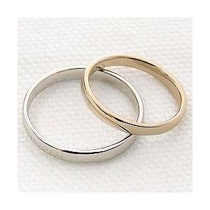 結婚指輪 平甲丸 2.5mm 3mm幅 ペアリング イエローゴールドK10 ホワイトゴールドK10 マリッジリング 10金 カップル 安い 注文製作 プレゼント ギフト 受注 爆買の画像
