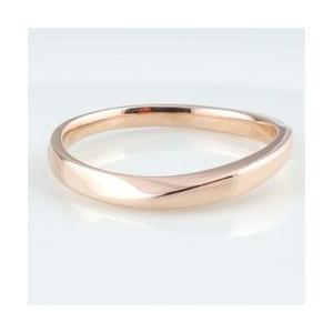 K18 ピンクゴールド　ウェーブリング #5 リング レディース ダイヤモンド K18 指輪 18金 ピンクゴールド