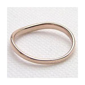 メンズリング ピンクゴールドK18 シンプルリング K18PG men'sアクセサリー 記念日 オシャレ 受注 爆買の画像