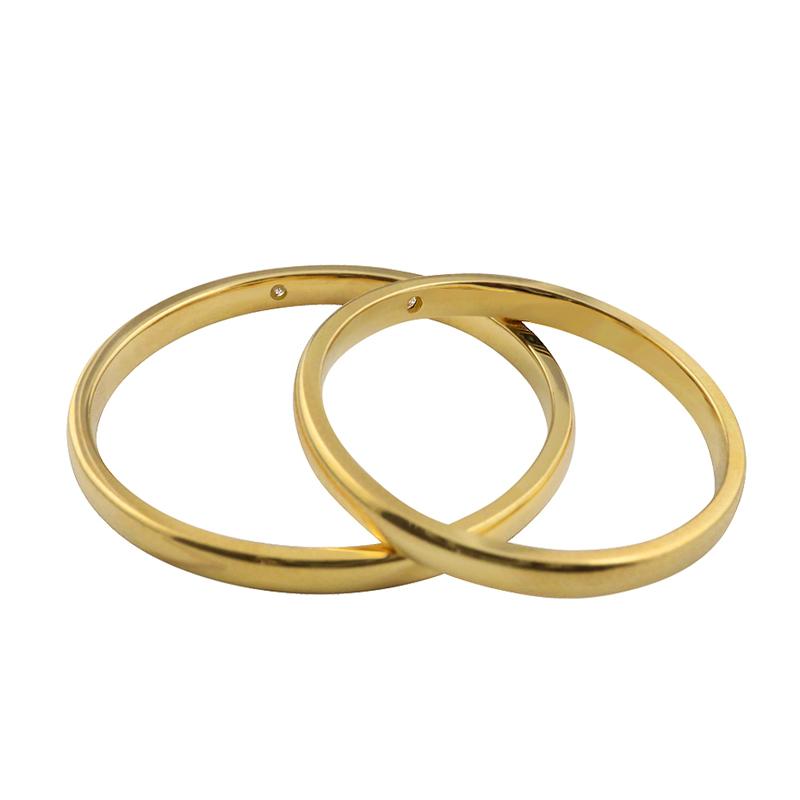 結婚指輪 K18 一粒ダイヤモンド ペアリング 18金 マリッジリング カップル 安い 注文製作 プレゼント ギフト 受注 爆買の画像