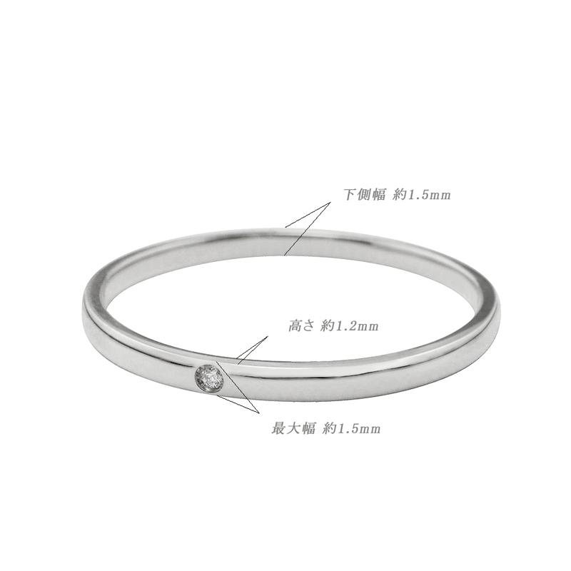 結婚指輪 K18 一粒ダイヤモンド ペアリング 18金 マリッジリング カップル 安い 注文製作 プレゼント ギフト 受注 爆買の画像
