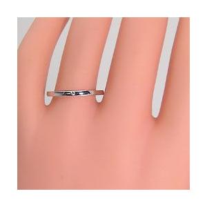 結婚指輪 一粒ダイヤモンド シンプル ストレート マリッジリング ピンクゴールドK18 ホワイトゴールドK18 ペアリング 2本セット 受注 爆買の画像