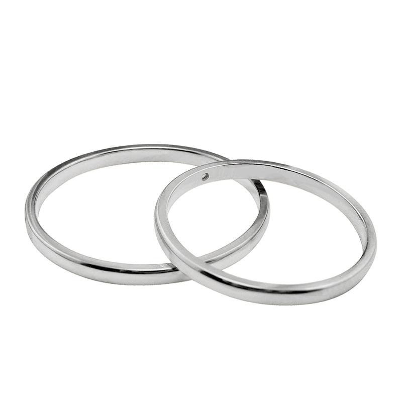 結婚指輪 プラチナ ペアリング 一粒ダイヤモンド Pt900 マリッジリング シンプル カップル 安い 注文製作 プレゼント ギフト 受注 爆買の画像