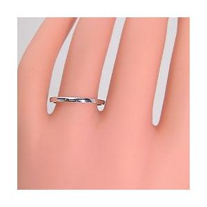 結婚指輪 一粒ダイヤモンド シンプル ストレート マリッジリング ピンクゴールドK18 ホワイトゴールドK18 ペアリング 18金 受注 爆買の画像