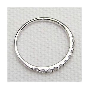 指輪 レディース ピンキーリング エタニティリング ダイヤモンドリング 10石 0.20ct ホワイトゴールドK10 指輪 注文製作 プレゼント ギフト 受注 爆買の画像