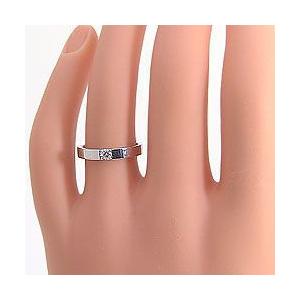 結婚指輪 一粒 ダイヤモンド ブラックダイヤモンド 0.1ct マリッジリング ホワイトゴールドK10 ペアリング 受注 爆買の画像