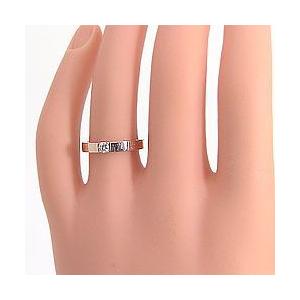 結婚指輪 一粒 ダイヤモンド ブラックダイヤモンド 0.1ct マリッジリング ピンクゴールドK10 ホワイトゴールドK10 ペアリング 受注 爆買の画像