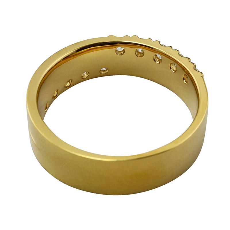 クロスデザインダイヤモンドリング 5mm幅 10金 K10ゴールド K10 誕生日 贈り物 結婚 レディース ファッションリング 注文製作 プレゼント ギフト 受注 爆買の画像