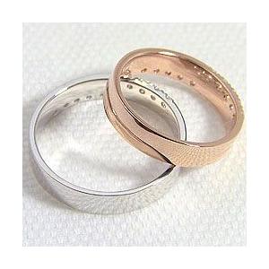 結婚指輪 クロス ダイヤモンド ブラックダイヤモンド 18金 ペアリング ピンクゴールドK18 ホワイトゴールドK18 マリッジリング ボーナス プレゼント 受注 爆買_2