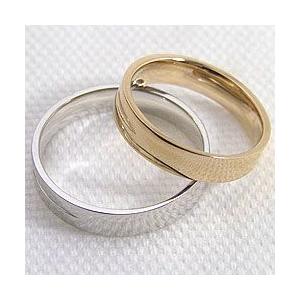 結婚指輪 クロス 10金 ペアリング イエローゴールドK10 ホワイトゴールドK10 マリッジリング カップル 安い 注文製作 プレゼント ギフト 受注 爆買の画像