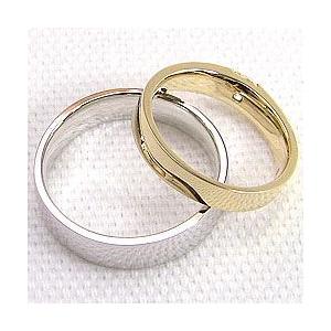 結婚指輪 一粒ダイヤモンド 0.2ct 平打ち マリッジリング イエロー