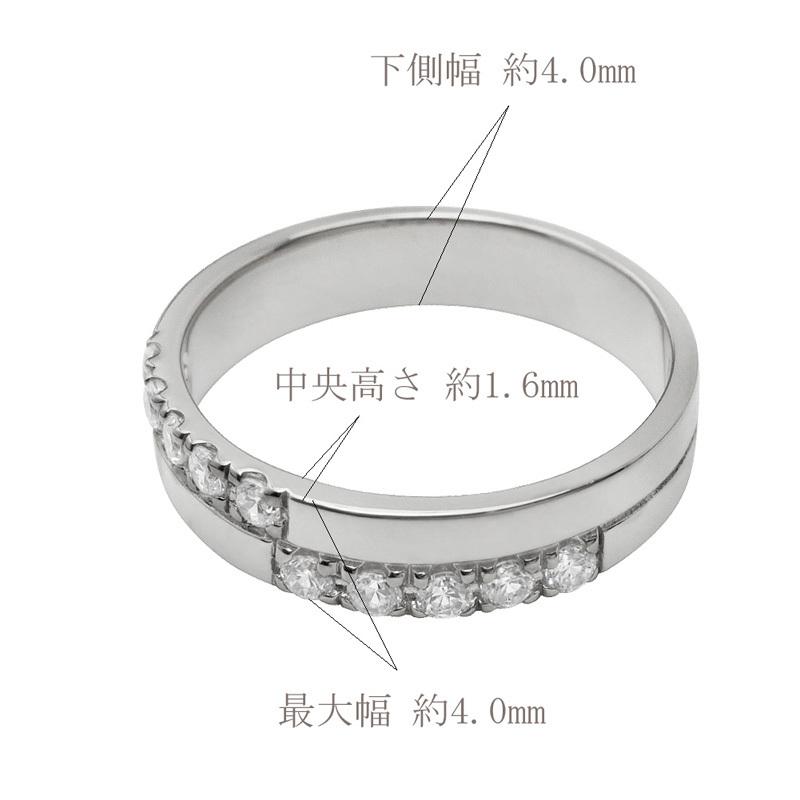 ダイヤモンド クロスリング 4mm幅 レディースリング Pt900 指輪 注文製作 プレゼント ギフト 受注 爆買の画像