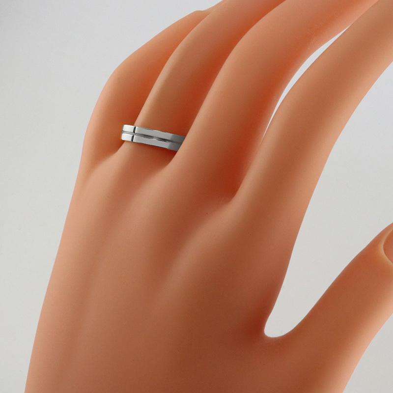 メンズ リング クロス メンズリング プラチナ900 4mm幅 プラチナ Pt900 クロスデザイン 十字架 男性用 結婚 記念日 プレゼント ピンキーリング 受注 爆買の画像