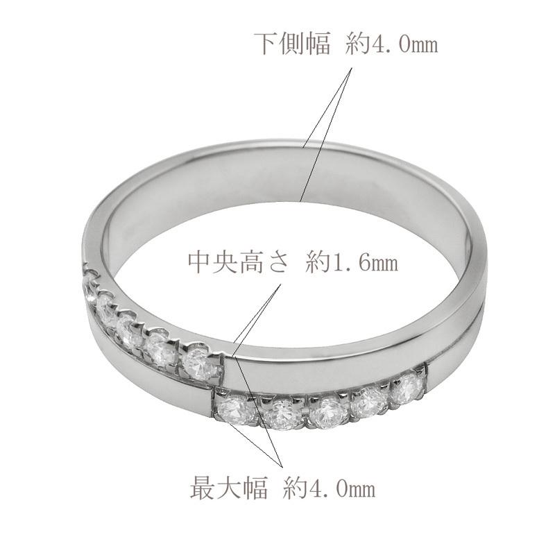 メンズリング イエローゴールド K10 ダイヤモンド メンズ リング 10金 4mm幅 K10 ゴールド クロス 十字架 オリジナルジュエリー 誕生日 受注 爆買の画像