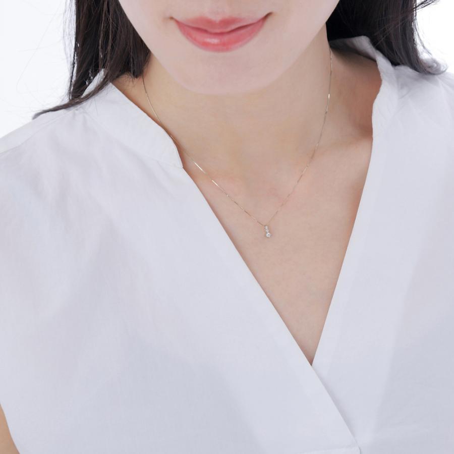 3石 ダイヤモンド プラチナ ネックレス レディース スリーストーン ベネチアン ペンダント トリロジー ダイヤ Pt900 Pt850 女性 人気 プレゼント 爆買_7
