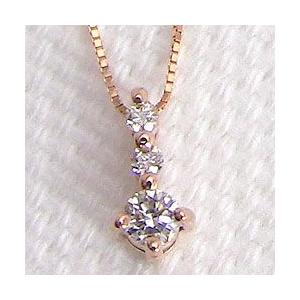 Jewelry i（ジュエリーアイ） スリーストーン ダイヤモンド ネックレス