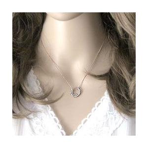 馬蹄 ネックレス ダイヤモンドネックレス ホースシュー ペンダント 10金 ピンクゴールドK10 注文製作 女性用 プレゼント ギフト 受注 爆買の画像